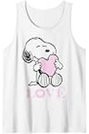 Peanuts Snoopy Mi corazón es rosa Camiseta sin Mangas
