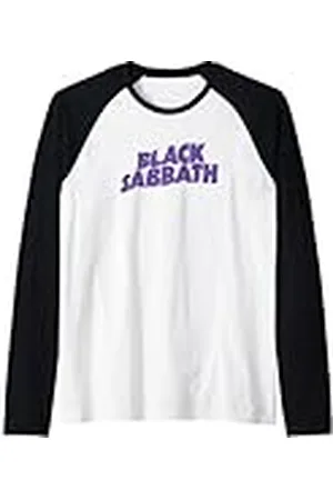 Black Sabbath Logo Ondulado Morado Camiseta Manga Raglan