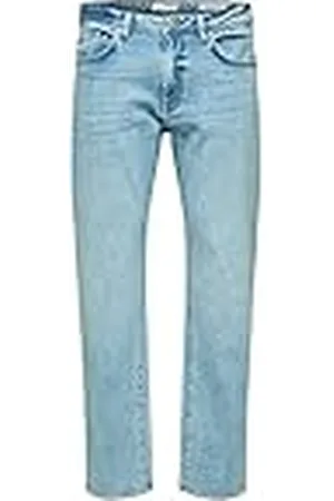 SELECTED Slh196-Straightscott 31501 L.Blue W Noos Pantalones Vaqueros, , 36W x 32L para Hombre