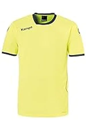 Kempa Curve Camiseta de Juego, Hombre, Amarillo Fluor/Azul Profundo, XXXL