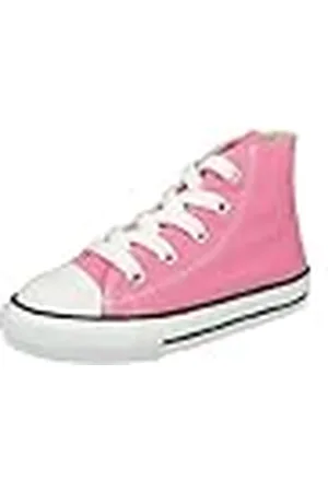 Converse 7J234C, Zapatillas Altas de Tela Infantil, Rosa, 24 EU