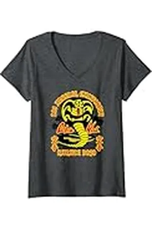 Cobra Kai Mujer Logotipo de Karate Dojo Camiseta Cuello V
