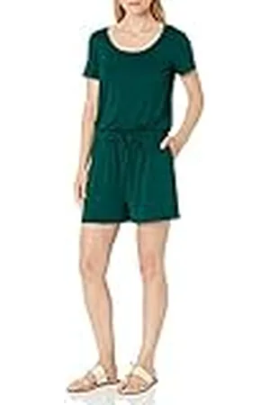 Amazon Mono Corto con Manga Corta y Cuello Redondo Mujer, , M