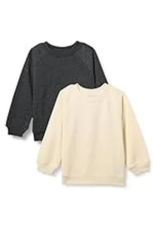 Amazon Sudadera de Cuello Redondo de Rizo Francés Unisex Niño, Pack de 2, , 4 años