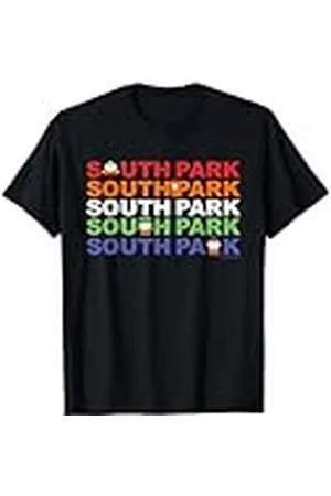 South Park Cartman Kenny Kyle & Stan Texto en color Camiseta