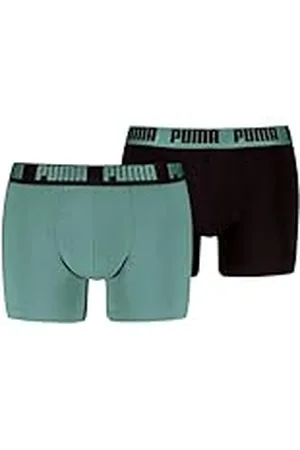 PUMA Men Everyday Bóxer, Olive Green/Black, L (Pack de 2) de los Hombres