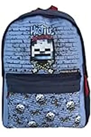 Minecraft Mochila Escolar Hostile Behaviour - ADAPTABLE A CARRO, ESPALDERA ACOLCHADA - Compartimento portalaptop - 41 X 31 X 13,5 CM
