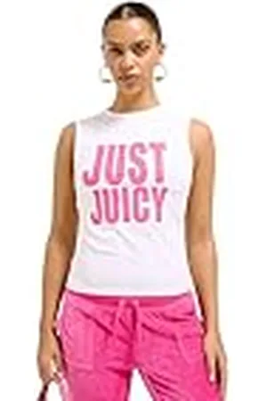 Juicy Couture Just Juicy Tank Figubetontes Print T Shirt Top Oberteil Versch. Farben Camisa Cami, , M Mujeres