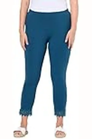 Ulla Popken 7/8-leggings, Saumspitze, Biobaumwolle Mallas 7/8, , 45W / 32L Mujeres