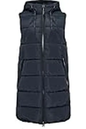 QS by s.Oliver 2148351 Chaleco Acolchado con Capucha Largo, , XXL Mujeres