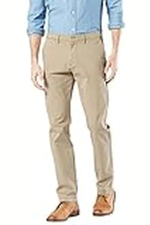 Dockers Smart 360 Flex Chino Slim, Pantalones para Hombre, Khaki, 42W / 34L