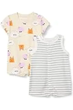 Amazon Conjunto de Peleles sin Mangas y de Manga Corta Unisex Bebés, Pack de 2, , Prematuro