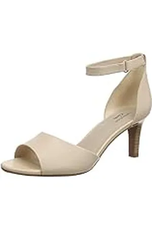 Clarks Alice Greta, Zapatos con Tacon y Correa de Tobillo Mujer, Azul (Blush Leather Blush Leather), 38.5 EU