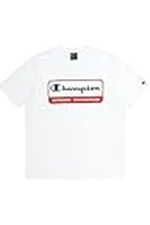 Champion Legacy Graphic Shop Authentic-S-s Crewneck Camiseta, Color Blanco, M para Hombre