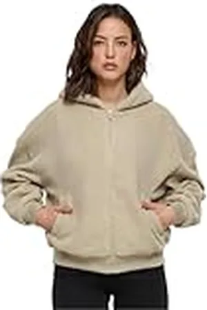 Urban classics Ladies Oversized Sherpa Zip Hoody Sudadera con Capucha, , S para Mujer