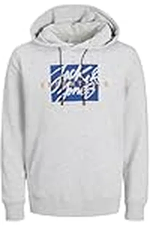 JACK & JONES Sweat Hood Jjcolton Sudadera con Capucha, Color Blanco, S para Hombre