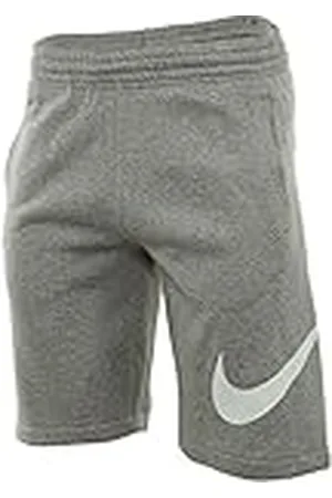 Nike Club Short-Exp Swoosh Bermudas Deportivas, Hombre, Gris (Dk Grey Heather/Blanco), XS