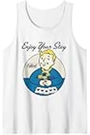 Fallout Video Game Vault Boy Póker Disfrute de su Estancia Camiseta sin Mangas
