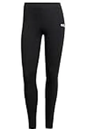 adidas Mujer Essentials Linear Cotton Leggings, Black/White, XXS