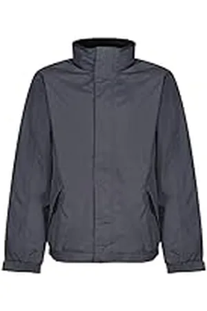 Regatta Dover Waterproof Concealed Hooded Fleece Lined Bomber Jacket Jackets Waterproof Insulated, Hombre, Seal Grey/Black, 4XL