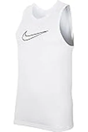 Nike M NK Dry Top SL Crossover BB Tank Top, Hombre, White/Black, 3XL