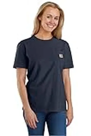 Carhartt K87 Camiseta De Manga Corta Con Bolsillo, Ajuste Holgado, Tejido Grueso Mujer, , M
