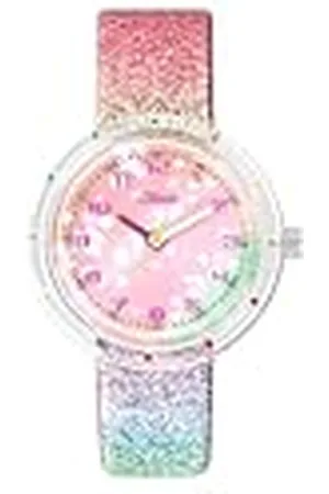 QS by s.Oliver Reloj de Pulsera para niñas Reloj de Cuarzo analógico, con Correa de Piel sintética, Multicolor, Resistente al Agua, Viene en Caja de Regalo, 2037719