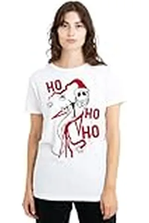 The Nightmare Before Christmas Jack Santa Ladies T Shirt, White Camiseta, , L para Mujer