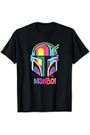 STAR WARS The Mandalorian Mando Helmet Neon Camiseta