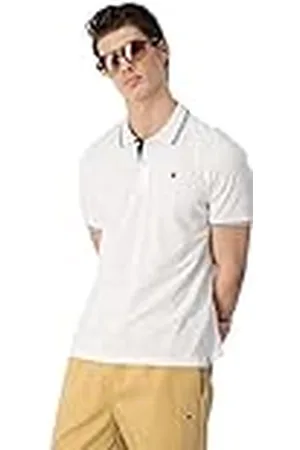 Champion Legacy Polo Gallery Light Cotton Piqué C-Logo Camisa, Color Blanco, XL para Hombre