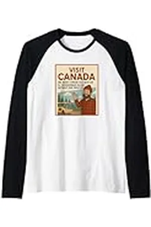 CANADIAN Visita Canadá No te meteremos en un Gulag Camiseta Manga Raglan