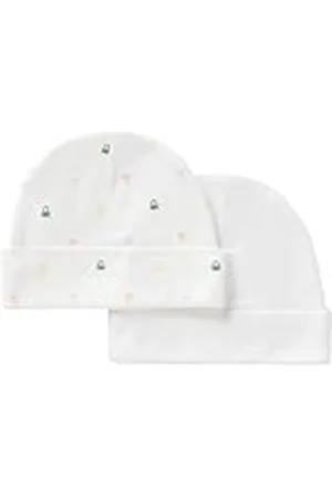 Benetton Set 2 Cappelli 3pwb0a004 Gorra, Color Blanco, 9 Meses Unisex bebé