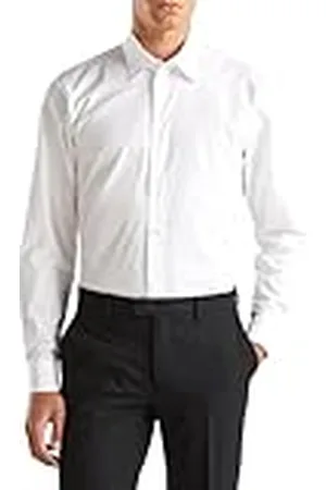 Benetton Camisa 53zduq04a, Color Blanco, XS Hombres