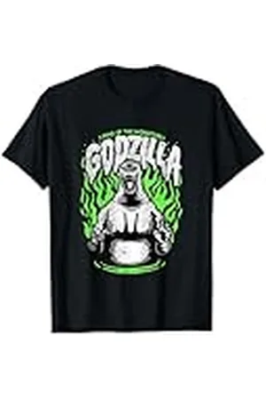 Godzilla Llamas Verdes Editar Camiseta