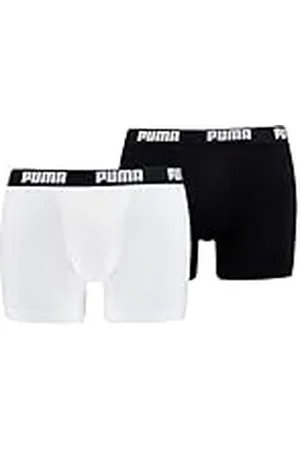 PUMA Basic (2er Pack) Boxer, Blanco/Negro, M para Hombre