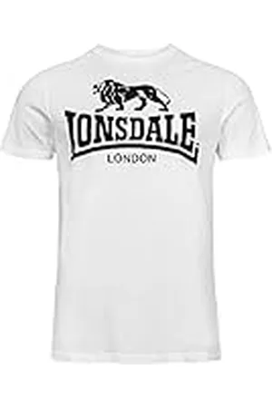 Lonsdale London Logo Camiseta, Blanco, 3XL para Hombre