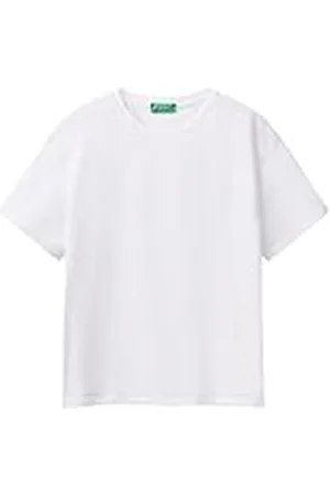 Benetton T-Shirt 3096d102o Camiseta, Color Blanco, XL Mujeres