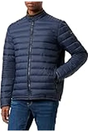 Replay Chaqueta acolchada para hombre, chaqueta de entretiempo de nailon reciclado, azul (Blue.....086), XS