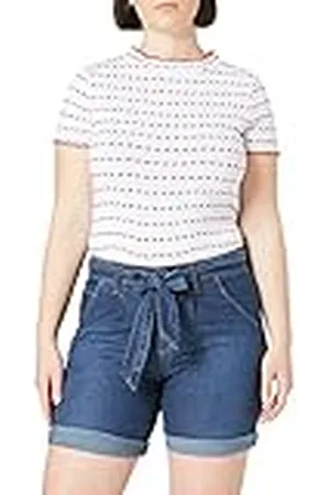 Brax Style Mel B-Bolsillo, Bermuda en Color Azul Pantalones Cortos, , 26W x 32L para Mujer
