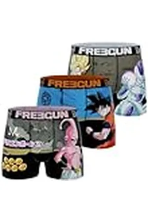 Freegun Calzoncillos para niños Dragon Ball Z, Goku, Buu, Freezer (Juego de 3), Talla 10/12 años