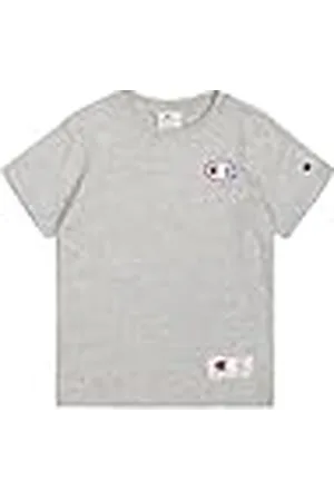 Champion Legacy Retro Sport B (306853) - Camiseta SS con cuello redondo, Gris Melange, 9-10 años (M) Niño FW24