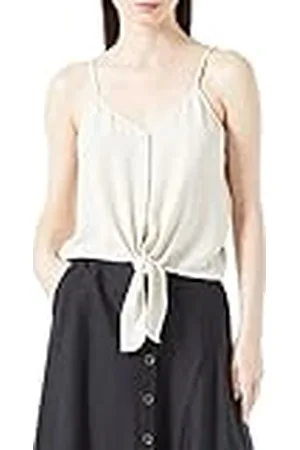 ONLY Onlmette Strap Button Top Wvn CS, Piedra Pumice, M para Mujer