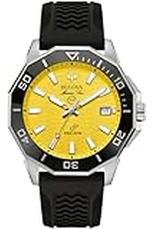 BULOVA Reloj Analógico para para Hombre de Cuarzo con Correa en Silicona 96B431
