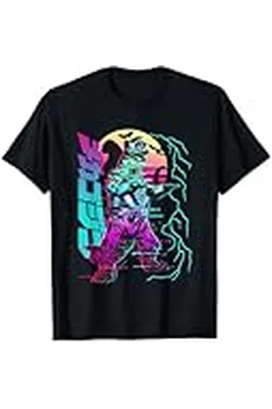 Godzilla Neón Mecha Camiseta