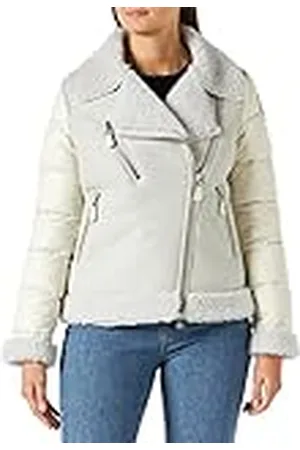 Blauer Piel Capo Hombro Acolchado Chaqueta de Cuero, , XXL para Mujer