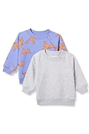 Amazon Sudadera de Cuello Redondo de Rizo Francés Unisex Niño, Pack de 2, , 3 años
