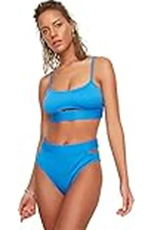 Trendyol Cuello Texturizado, Bikini detallado, Seis Parte Inferior, , 34 para Mujer