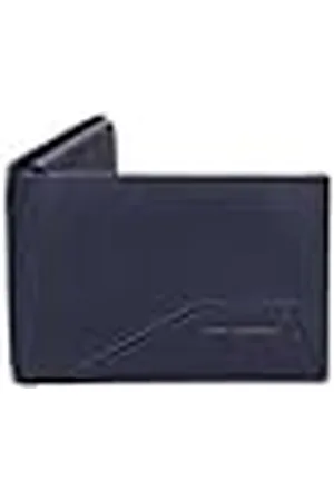Piquadro MenÉs Wallet with Flip up ID Window, Coin Pocket, Azul, , Talla única, Elegante
