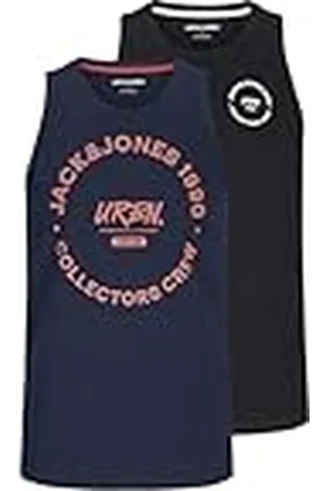 JACK & JONES Tanktop Jjsimon SL 2Pk MP-Camiseta de Tirantes, , L (Pack de 2) Hombres