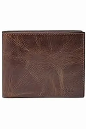 Fossil Billetero para hombre Derrick, Billetero de piel marrón oscuro 11,4 cm largo x 2,5 cm ancho x 9,5 cm alto ML3687201